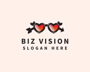 Heart Love Eyeglasses logo design