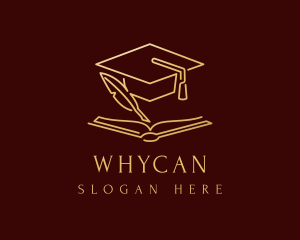 Writer - Gold University Graduate logo design