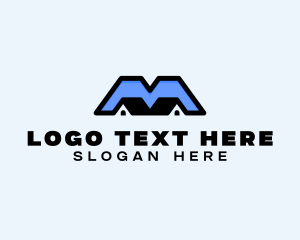 Roofing - Residential Property Letter M logo design