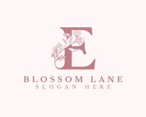 Flowers - Elegant Floral Letter E logo design