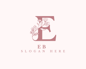Wellness - Elegant Floral Letter E logo design