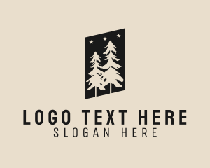 Lumber - Pine Tree Forest logo design