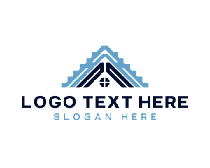 Leasing - Roof House Construction logo design