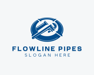 Pipes - Pipe Wrench Plumber logo design