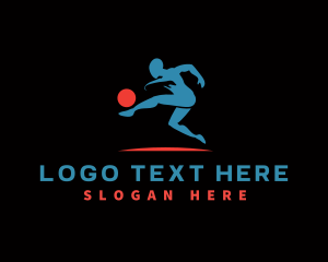 Footballer - Sport Soccer Player logo design