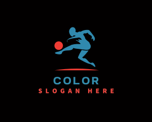 Athlete - Sport Soccer Player logo design