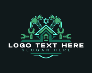 Laborer - Construction Carpentry Tools logo design