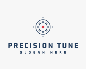 Hunter Target Crosshair logo design