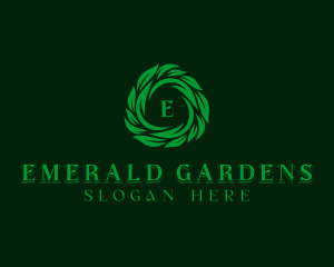 Leaves Nature Garden logo design