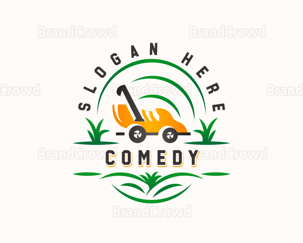 Lawn Mower Gardening Logo