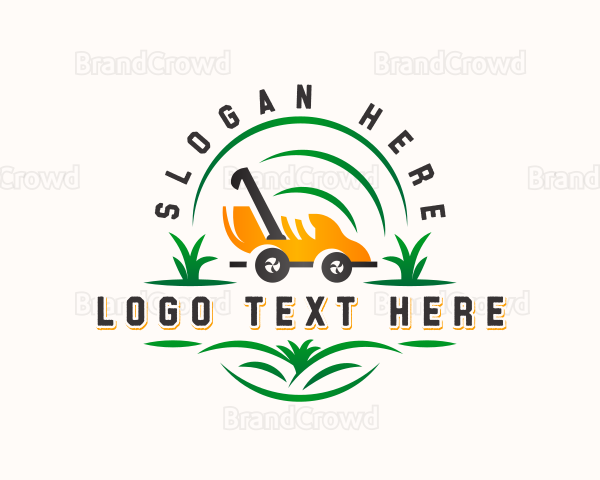 Lawn Mower Gardening Logo