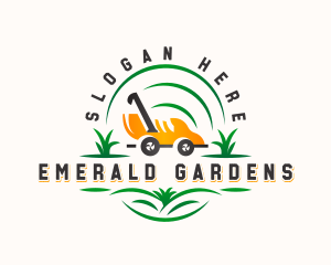 Lawn Mower Gardening logo design