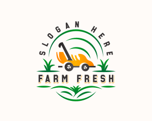 Lawn Mower Gardening logo design