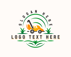 Lawn Mower Gardening Logo