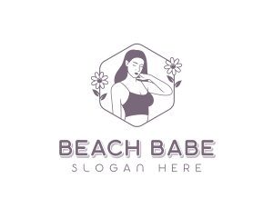 Bikini - Flower Bikini Lingerie logo design