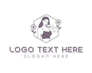Hexagon - Flower Bikini Lingerie logo design