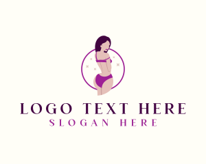 Seductive - Sexy Woman Lingerie logo design