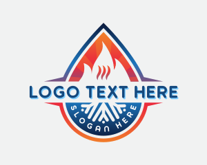 Hot - Fire Ice Thermal logo design