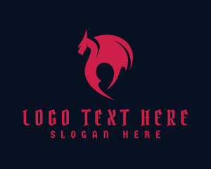 Pubg - Medieval Gaming Dragon logo design