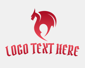 Internet Cafe - Medieval Gaming Dragon Mascot Avatar logo design