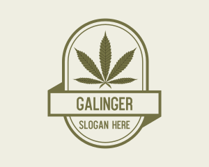 Cannabis - Vintage  Hemp Leaf logo design