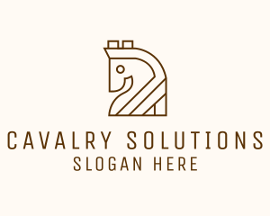 Cavalry - Minimalist Cavalry Horse logo design