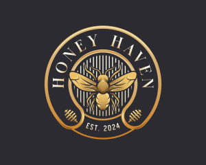 Beekeeping - Honey Bee Apiary logo design