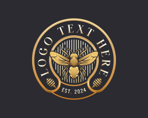 Beekeeping - Honey Bee Apiary logo design