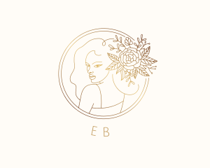 Golden Flower Woman  Logo