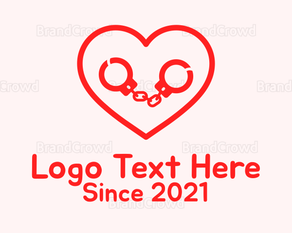 Red Heart Handcuffs Logo