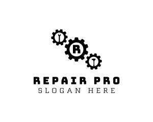 Mechanic Repair Cogwheel logo design