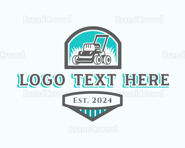 Landscaping Lawn Mower Logo