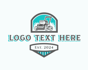 Turf - Landscaping Lawn Mower logo design