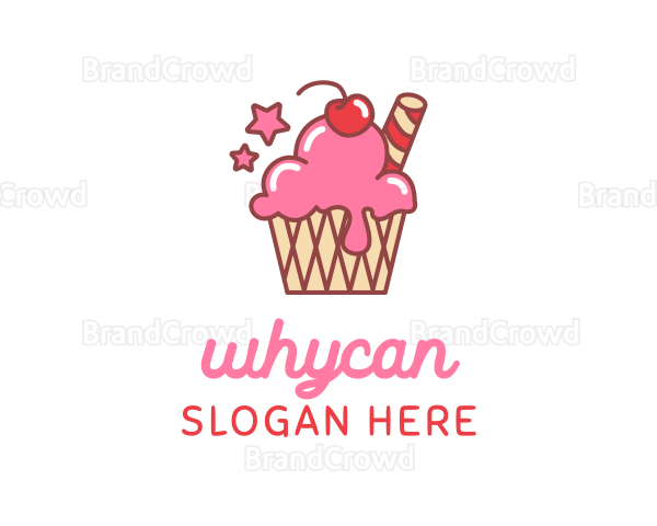 Ice Cream Sundae Logo