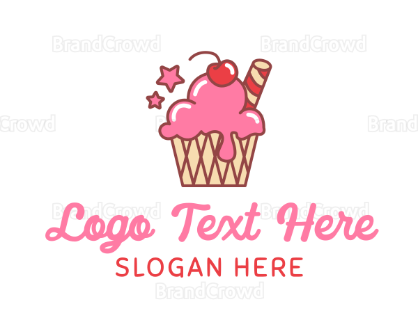 Ice Cream Sundae Logo