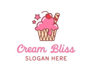 Cream - Ice Cream Sundae logo design