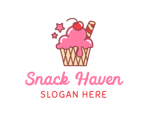 Ice Cream Sundae logo design