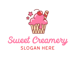 Ice Cream Sundae logo design