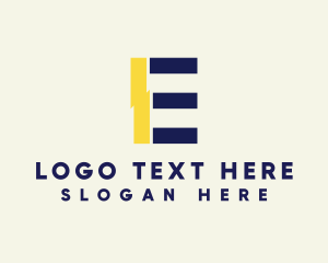 Electric Bolt Letter E Logo