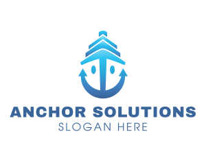 Ship Anchor Boat logo design