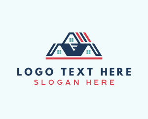 Roofer - Home Village Roofing logo design