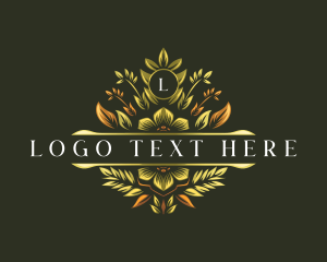 Antique - Elegant Floral Crest logo design