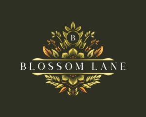 Floral - Elegant Floral Crest logo design