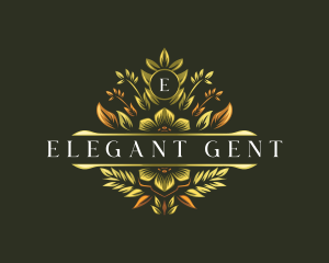 Elegant Floral Crest logo design