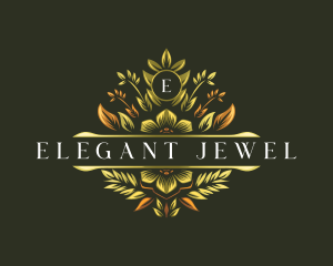 Elegant Floral Crest logo design