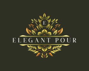 Elegant Floral Crest logo design