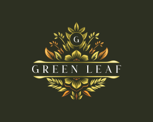 Elegant Floral Crest logo design