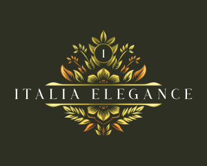 Elegant Floral Crest logo design