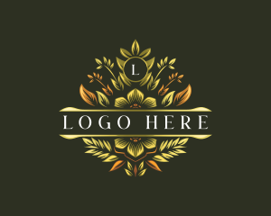 Elegant Floral Crest logo design
