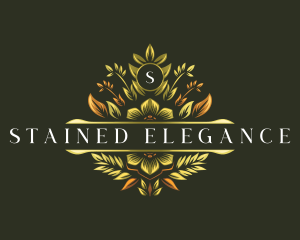 Elegant Floral Crest logo design